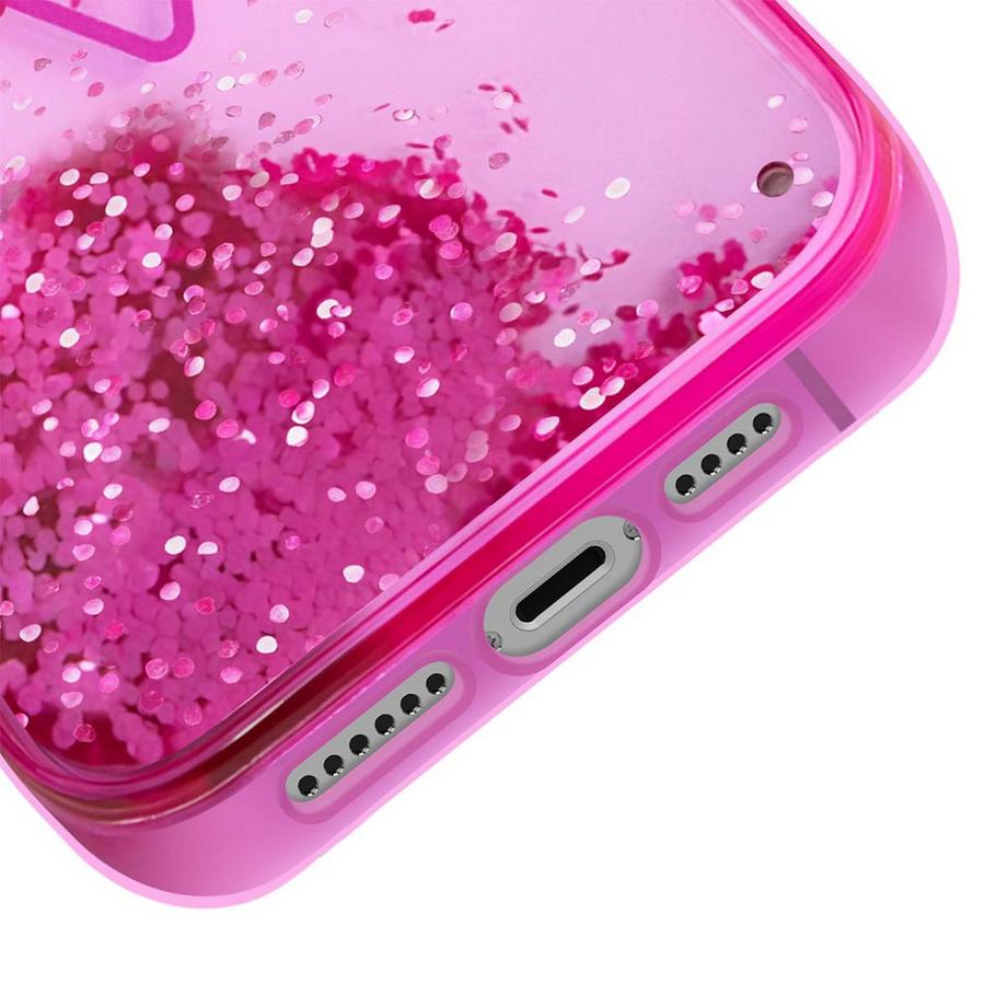 GUESS  Coque iPhone 14 Plus Glitter Palm 