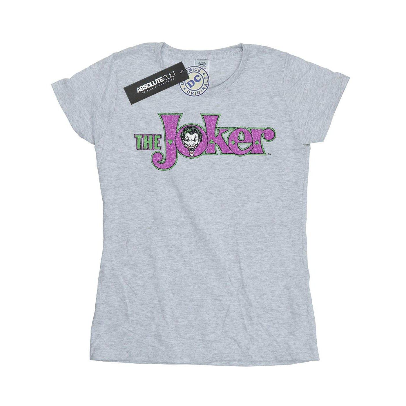 Image of The Joker Crackle Logo Tshirt Damen Grau M