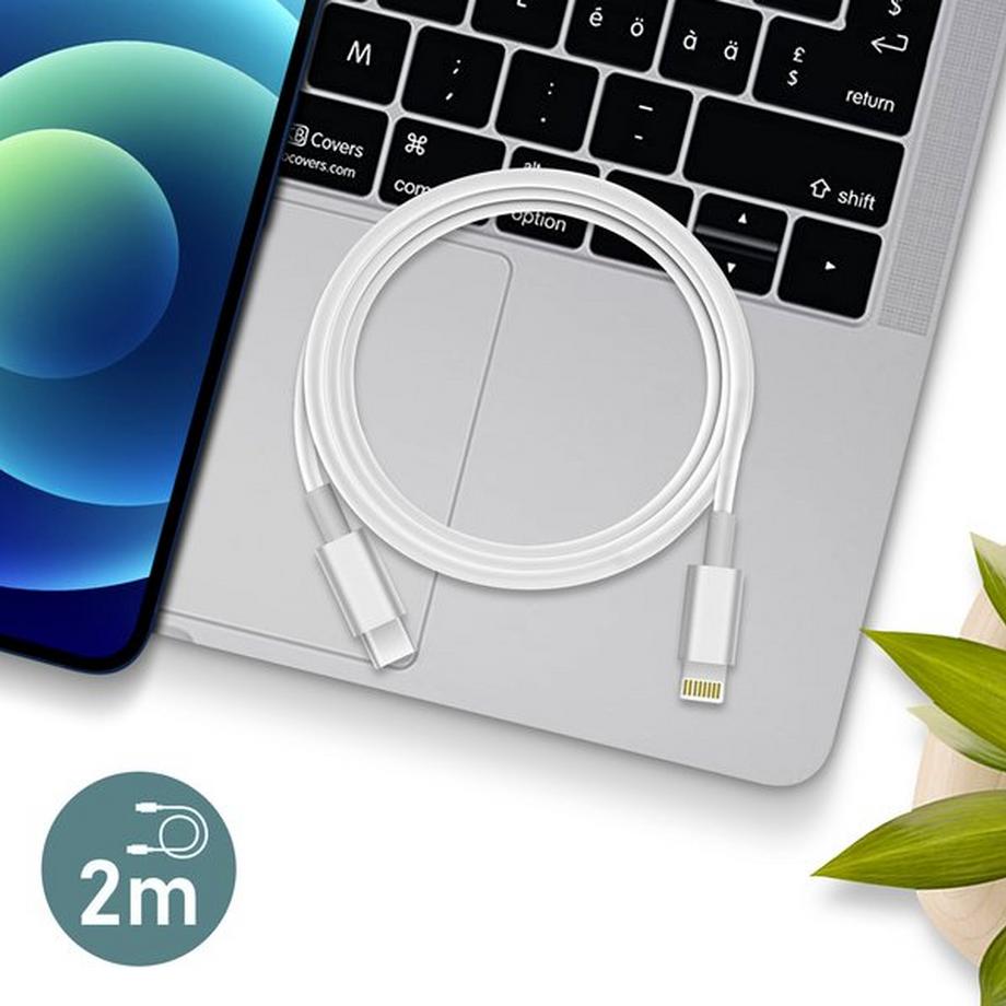 Avizar  Câble USB-C vers Lightning Blanc 2m 