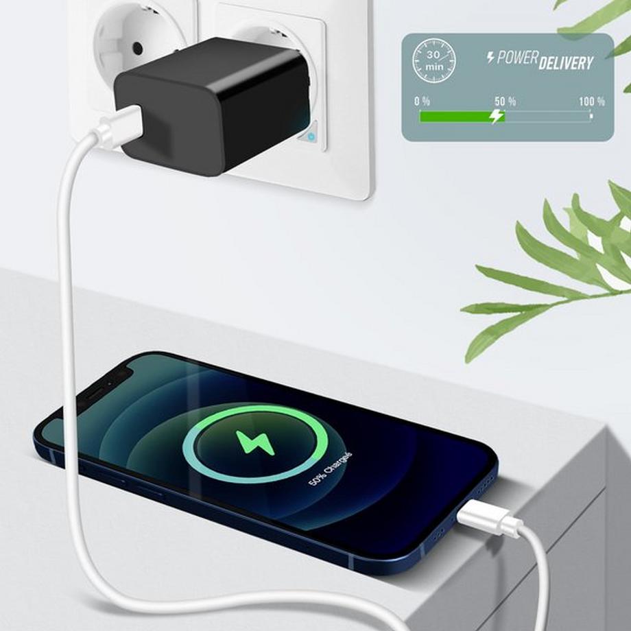 Avizar  Câble USB-C vers Lightning Blanc 2m 