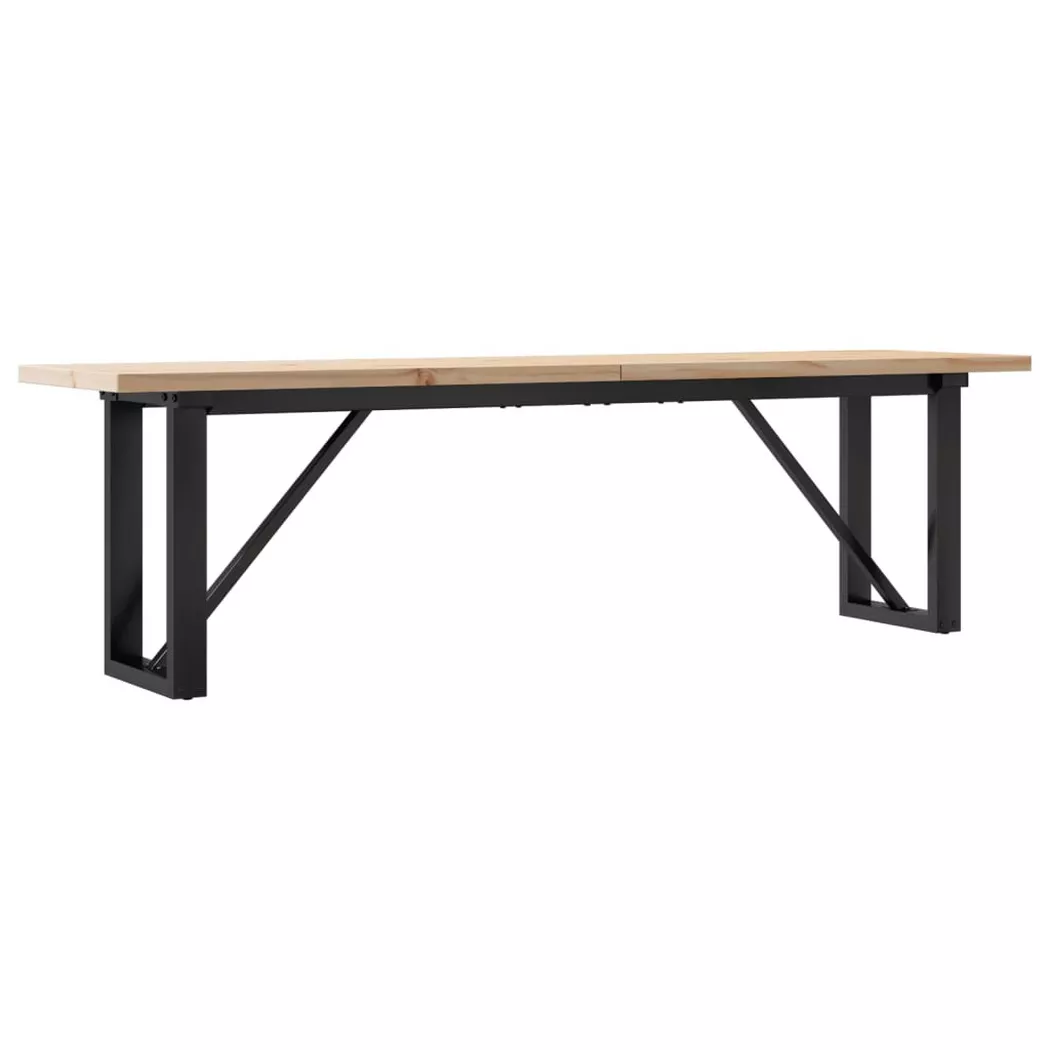 Table basse cadre en o 160x40x45,5 cm bois de pin massif acier - Vidaxl