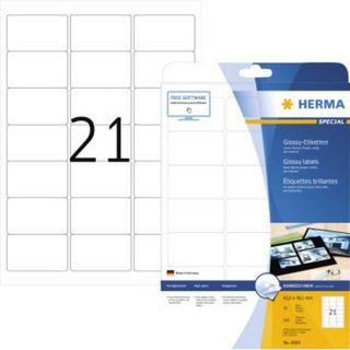 HERMA Universal-Etiketten 63.5 x 38.1 mm Papier, glänzend Weiß 525 St. Permanent haftend Laserdrucker, Kop  