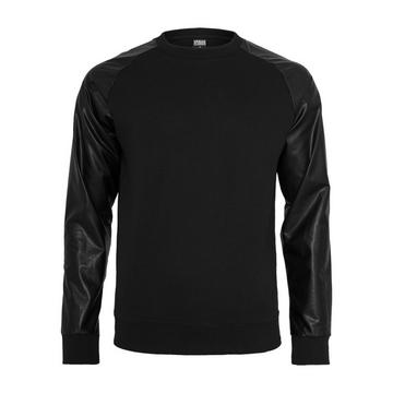 t-hirt urban claic raglan leather imitation crew