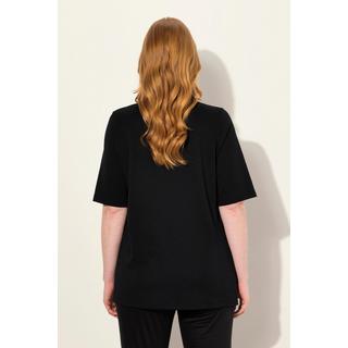 Ulla Popken  T-Shirt, Pima Cotton, A-Linie, Rundhals, Halbarm 