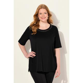 Ulla Popken  T-Shirt, Pima Cotton, A-Linie, Rundhals, Halbarm 