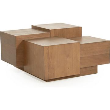 Tavolino Quinten marrone 80x80