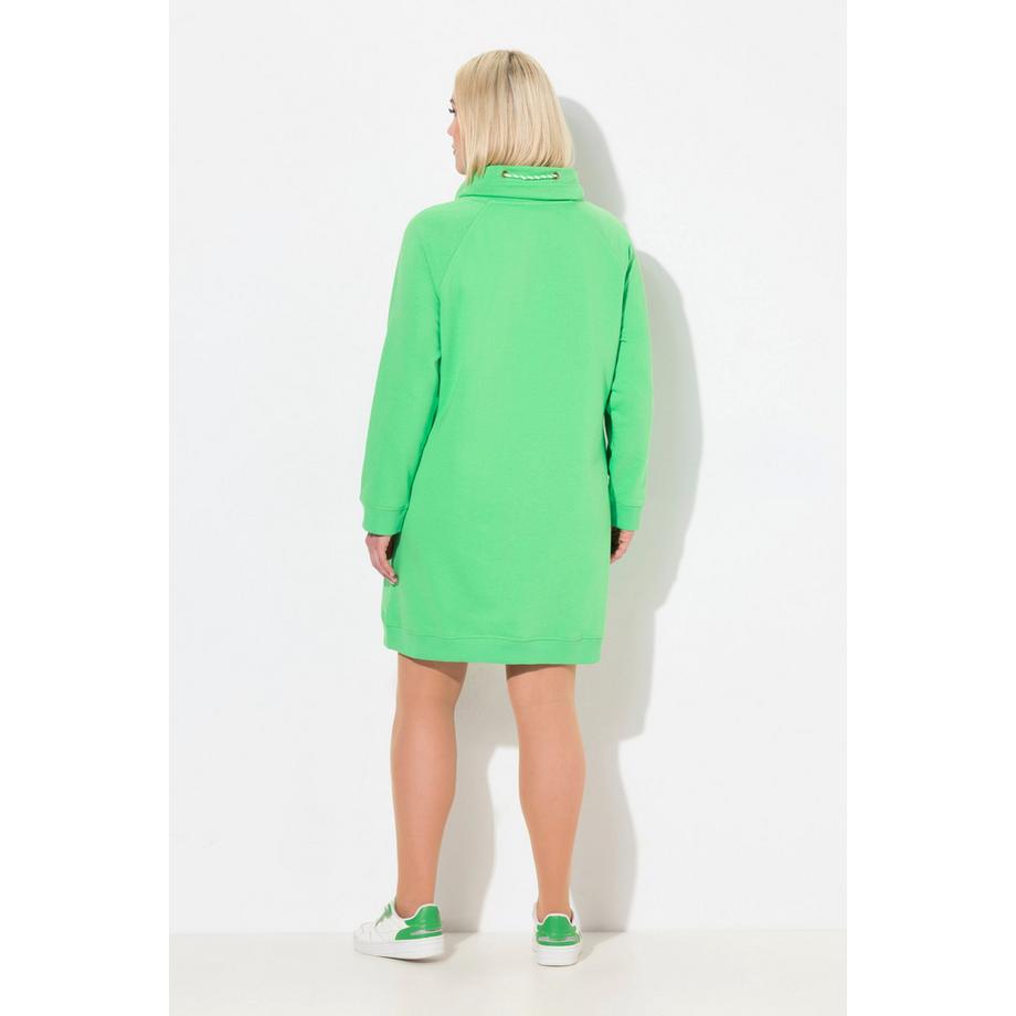 Ulla Popken Robe en Molleton Col Montant Manches Longues avec Poches  