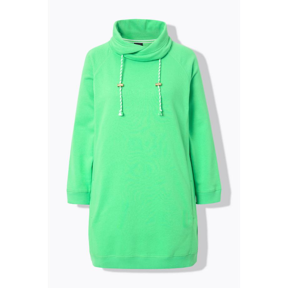 Ulla Popken Robe en Molleton Col Montant Manches Longues avec Poches  