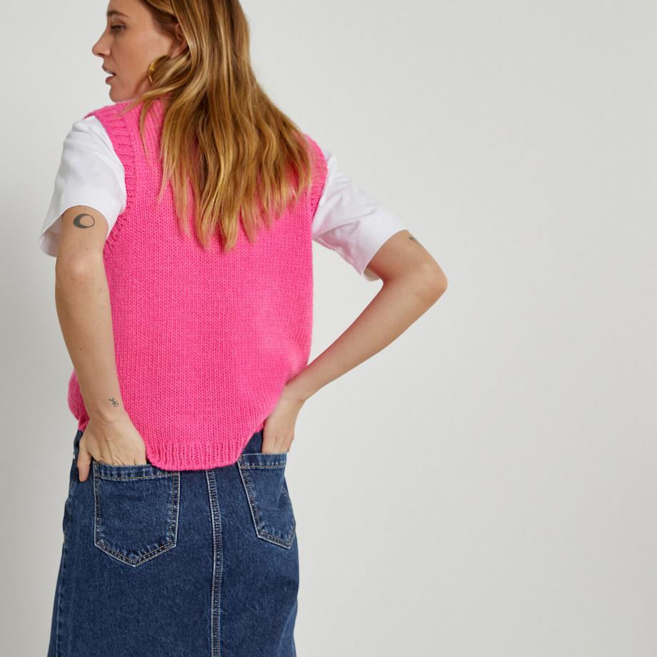 La Redoute Collections Pullunder mit rundem Ausschnitt  