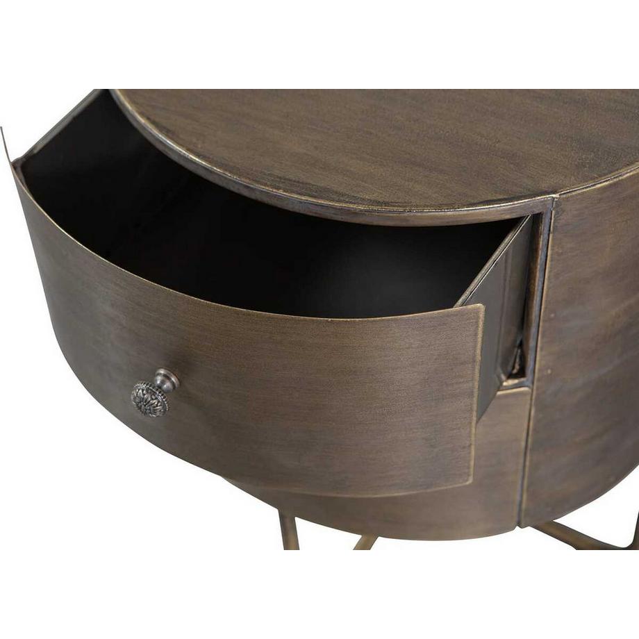 mutoni Nachttisch Glossy Metall antique brass 39x39  