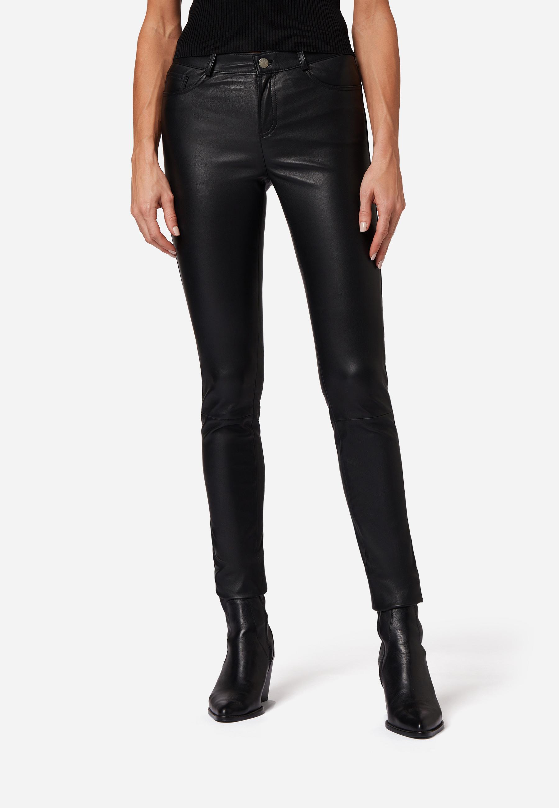 RICANO  Pantalon en cuir  PND (Stretch), avec effet 5 poches 