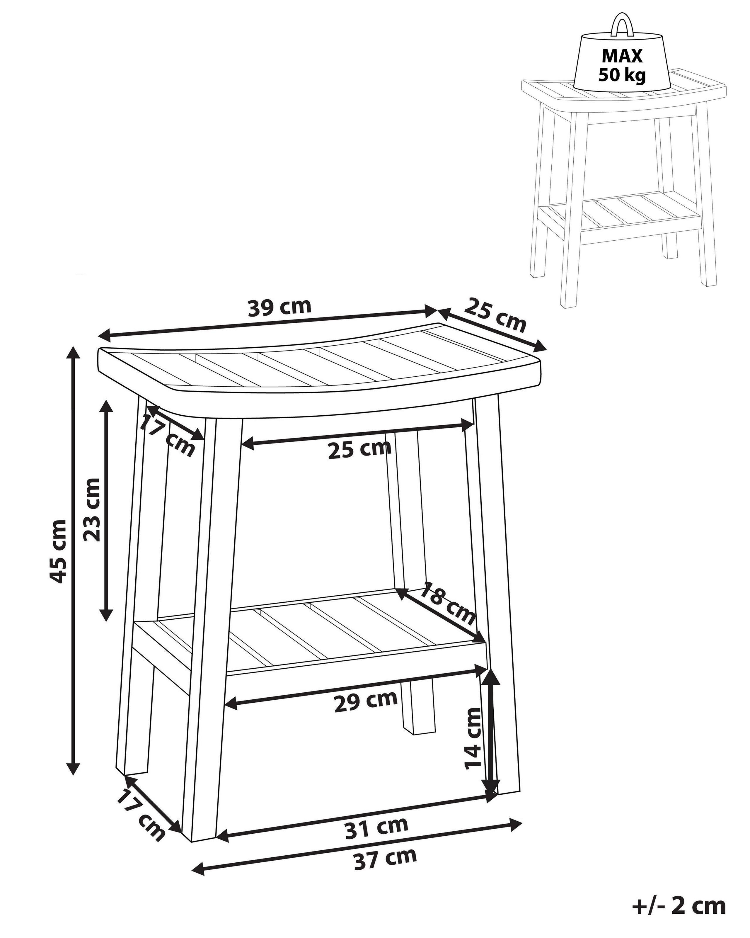 Beliani Hocker aus Bambusholz Modern TREMONT  