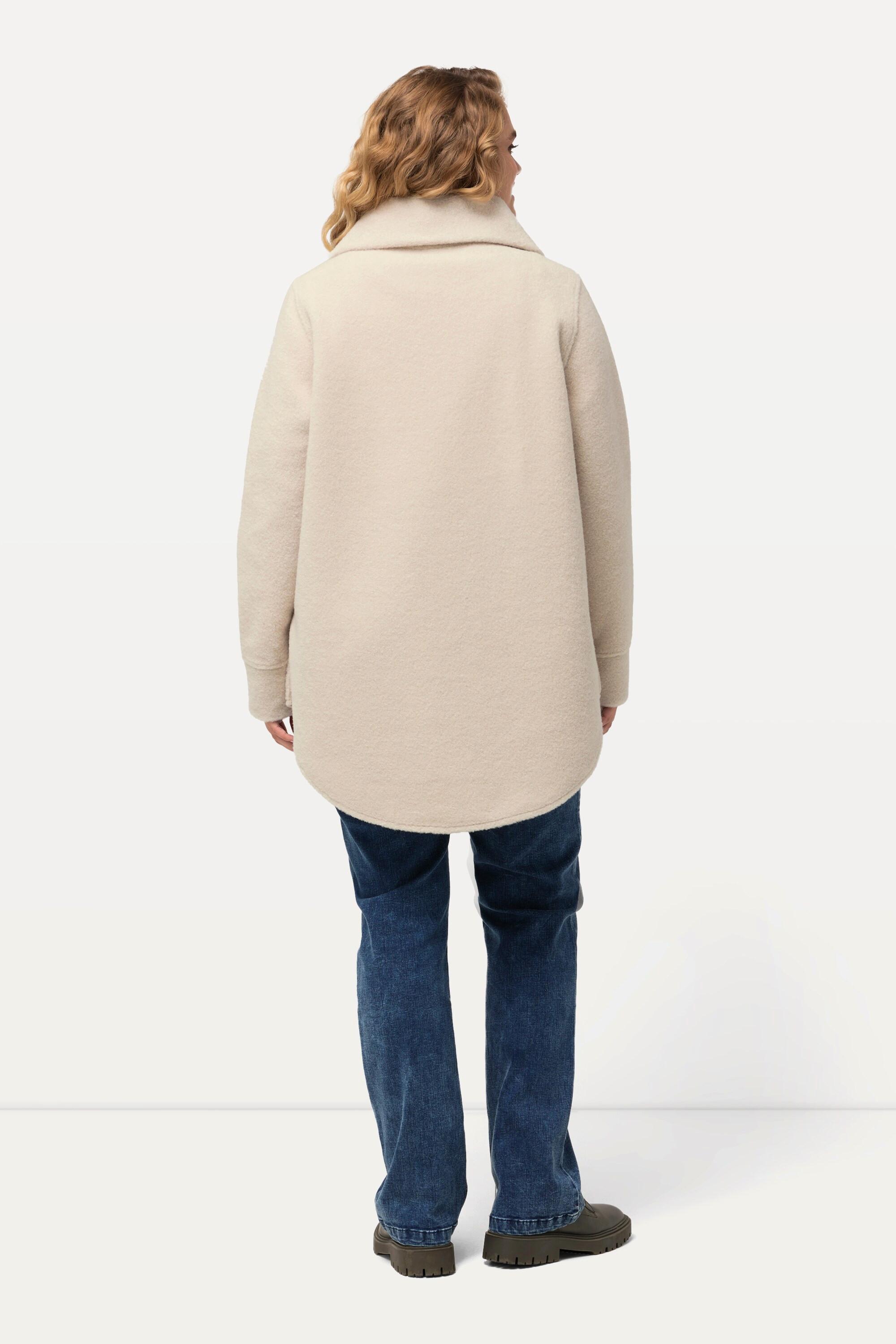 Ulla Popken Sweat-shirt polaire Coupe A Col Montant Fermeture Éclair Manches Longues  