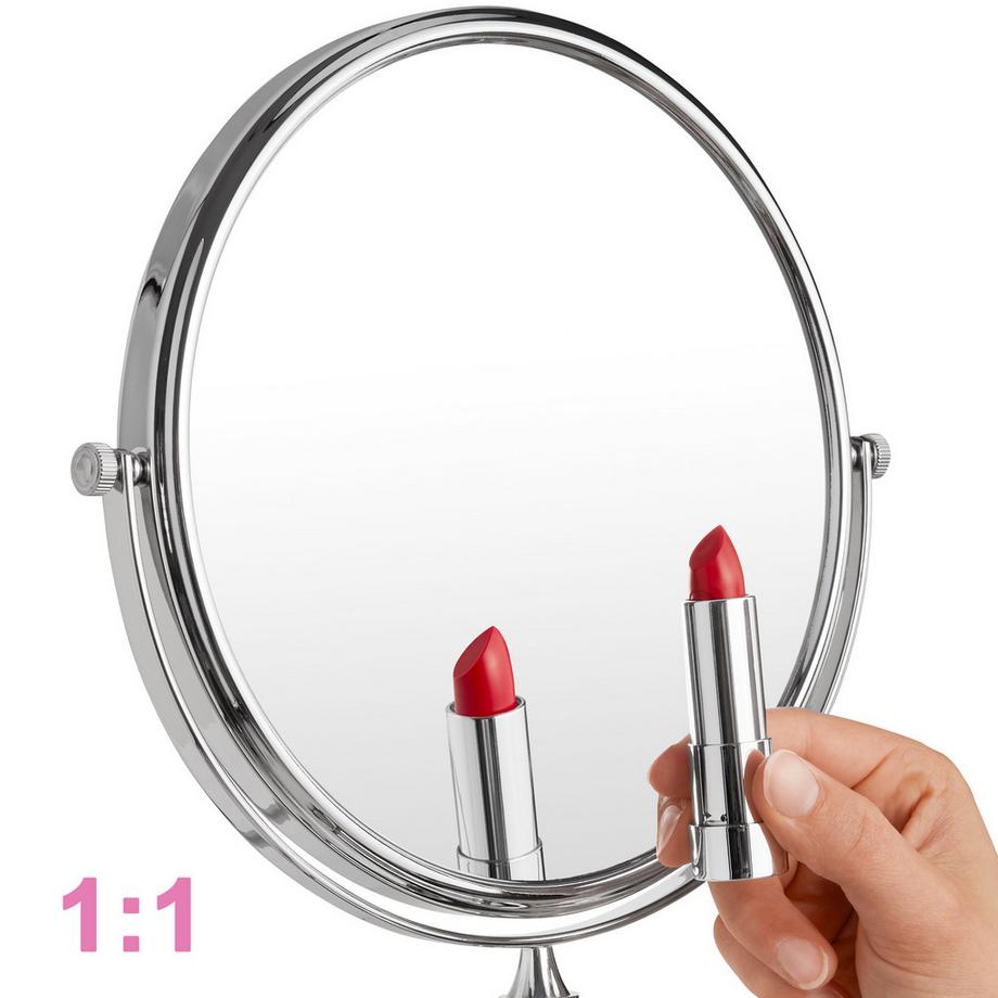 Tectake  Miroir de maquillage  rond et double face 