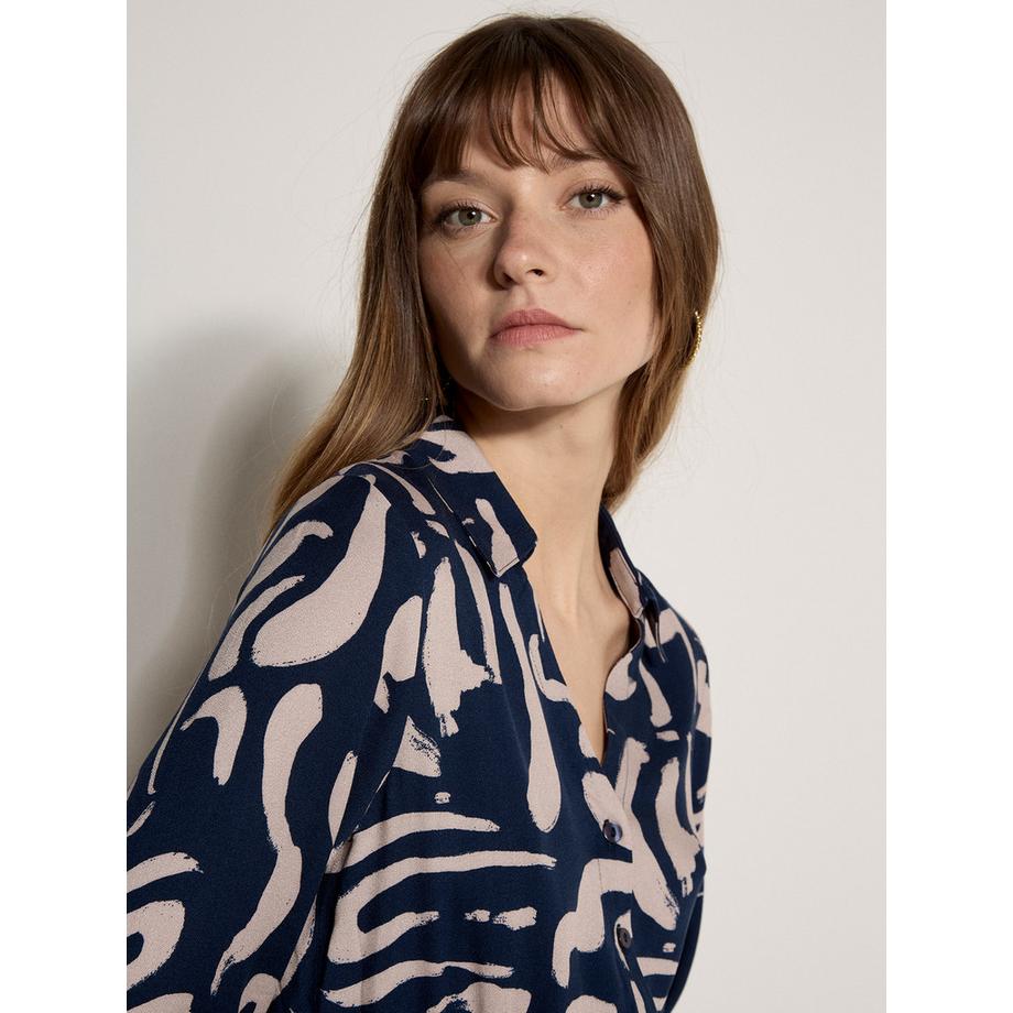 APRICOT Robe Midi à Motifs Abstraits  