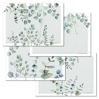 trendform Sets de table en papier EUCALYPTUS 4 x 12 feuilles  