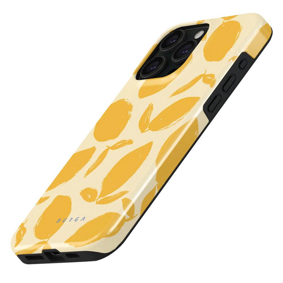 Burga  Custodia MagSafe per iPhone 15 Pro Max Elegante Motivo Lemon Tart 