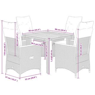 VidaXL Garten essgruppe poly-rattan  