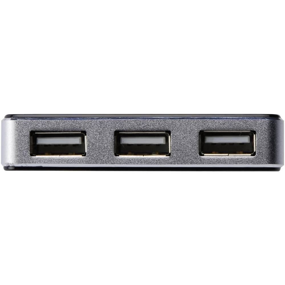 Digitus  Digitus DA-70220 4 Porte Hub USB 2.0 Nero, Argento 