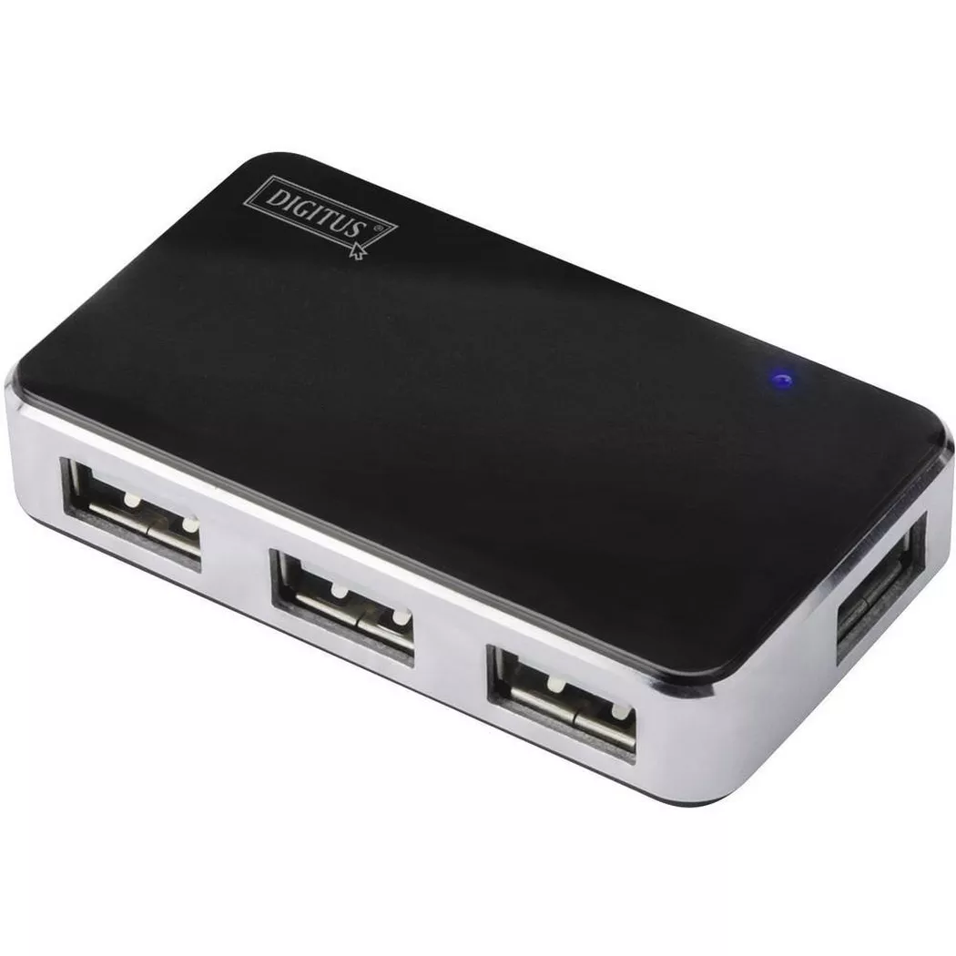 Digitus -  USB 2.0-Hub, Schwarz