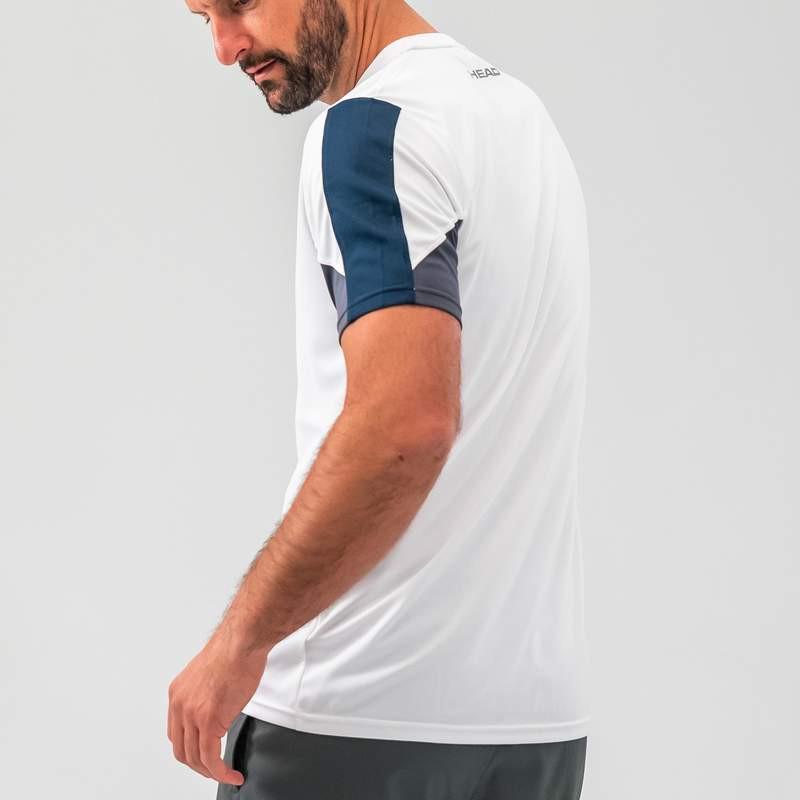 Head  Club Tech T-Shirt M blanc/bleu foncé 