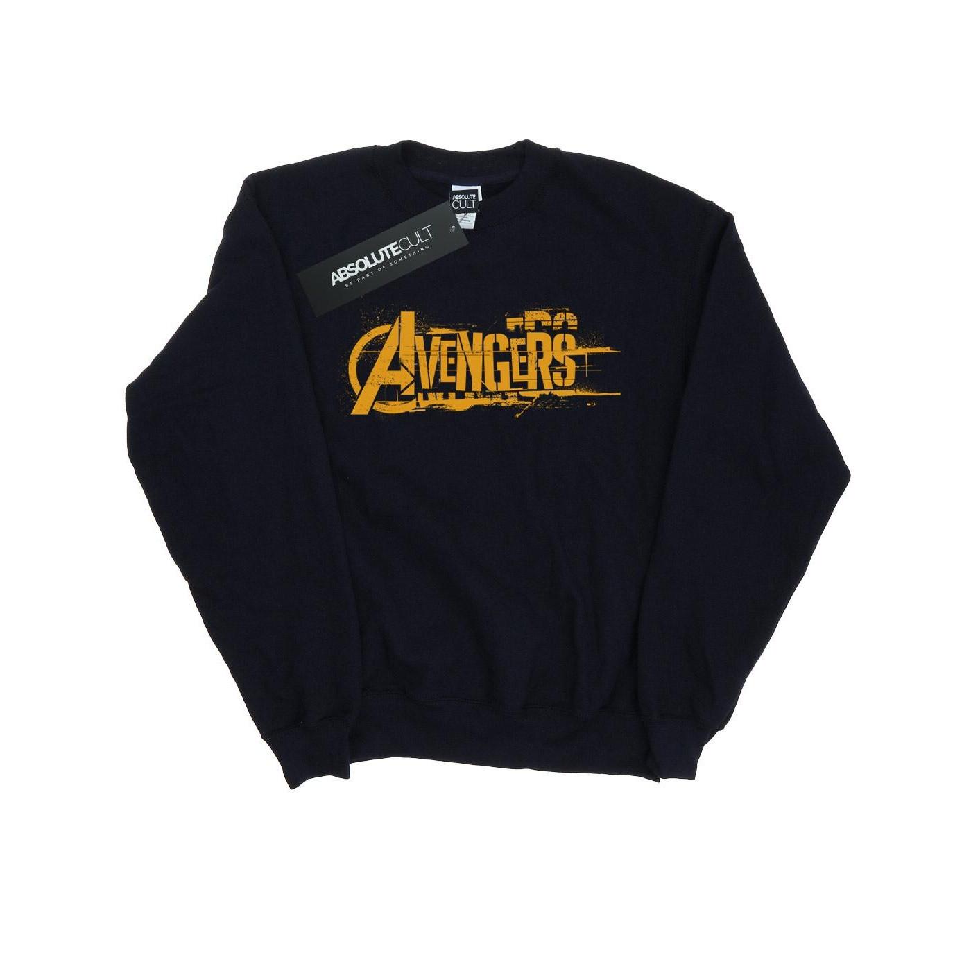 Image of Avengers Infinity War Orange Logo Sweatshirt Jungen Marine 116