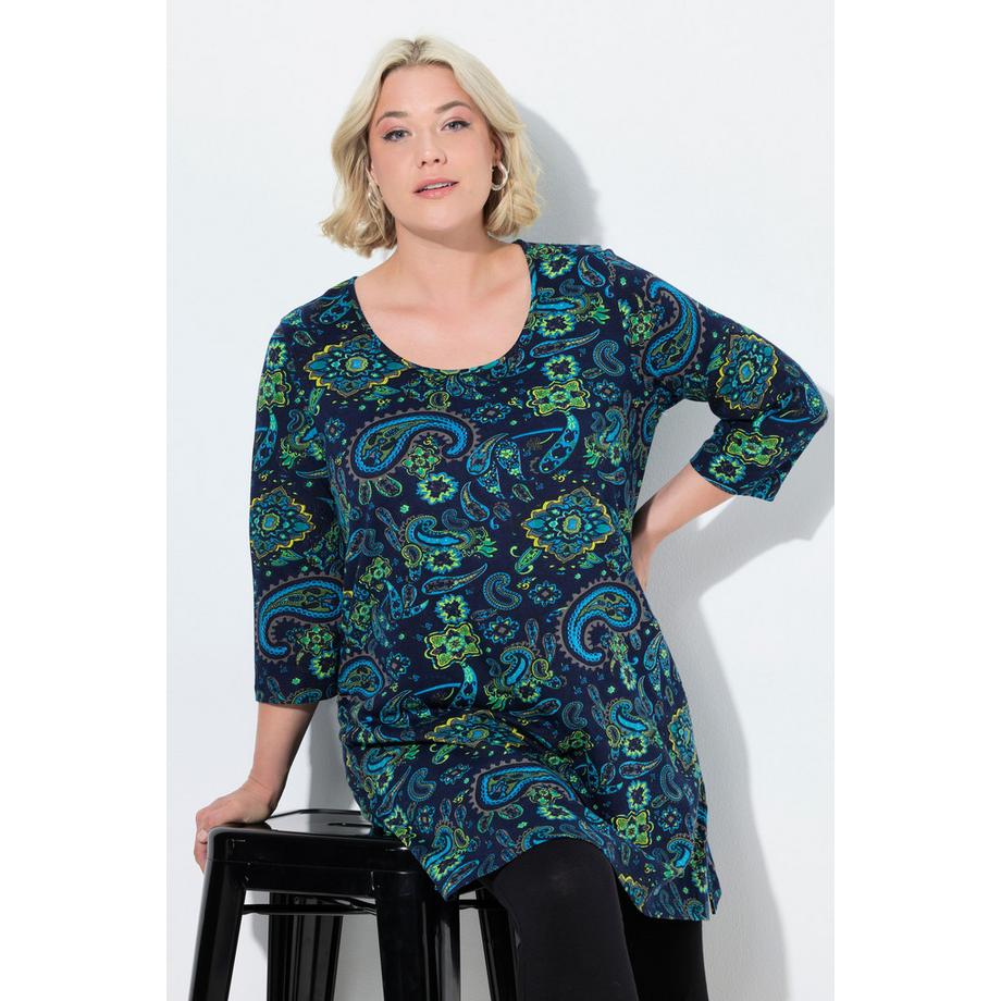 Ulla Popken Longshirt A-Linie Rundhals 3/4-Arm  