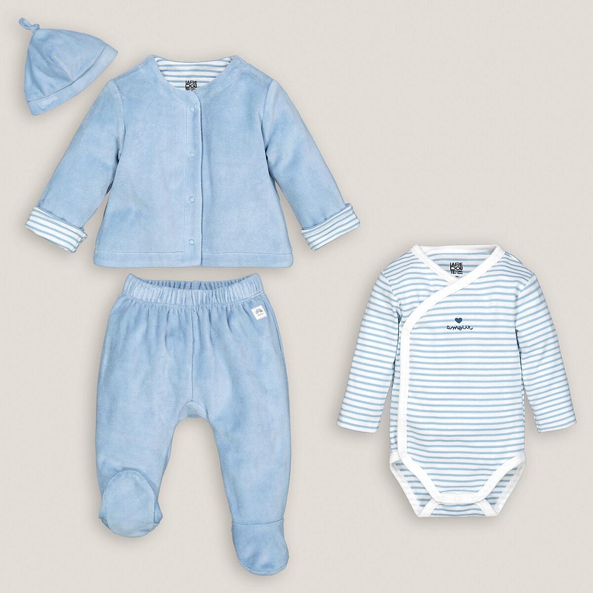 Image of 4-teiliges Set Für Neugeborene Unisex Blau 0-3M