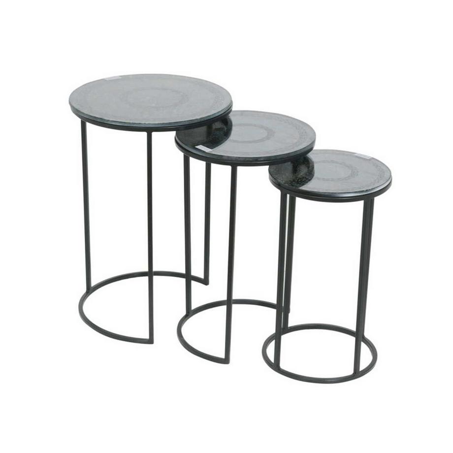 mutoni Table d'appoint Collin noir 35x35  