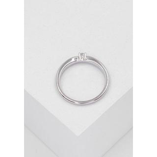 MUAU Schmuck  Solitaire Ring Diamant 0.10ct. Palladium-Weissgold 750 