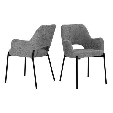 Poltrona Soluna grigia (set di 2)