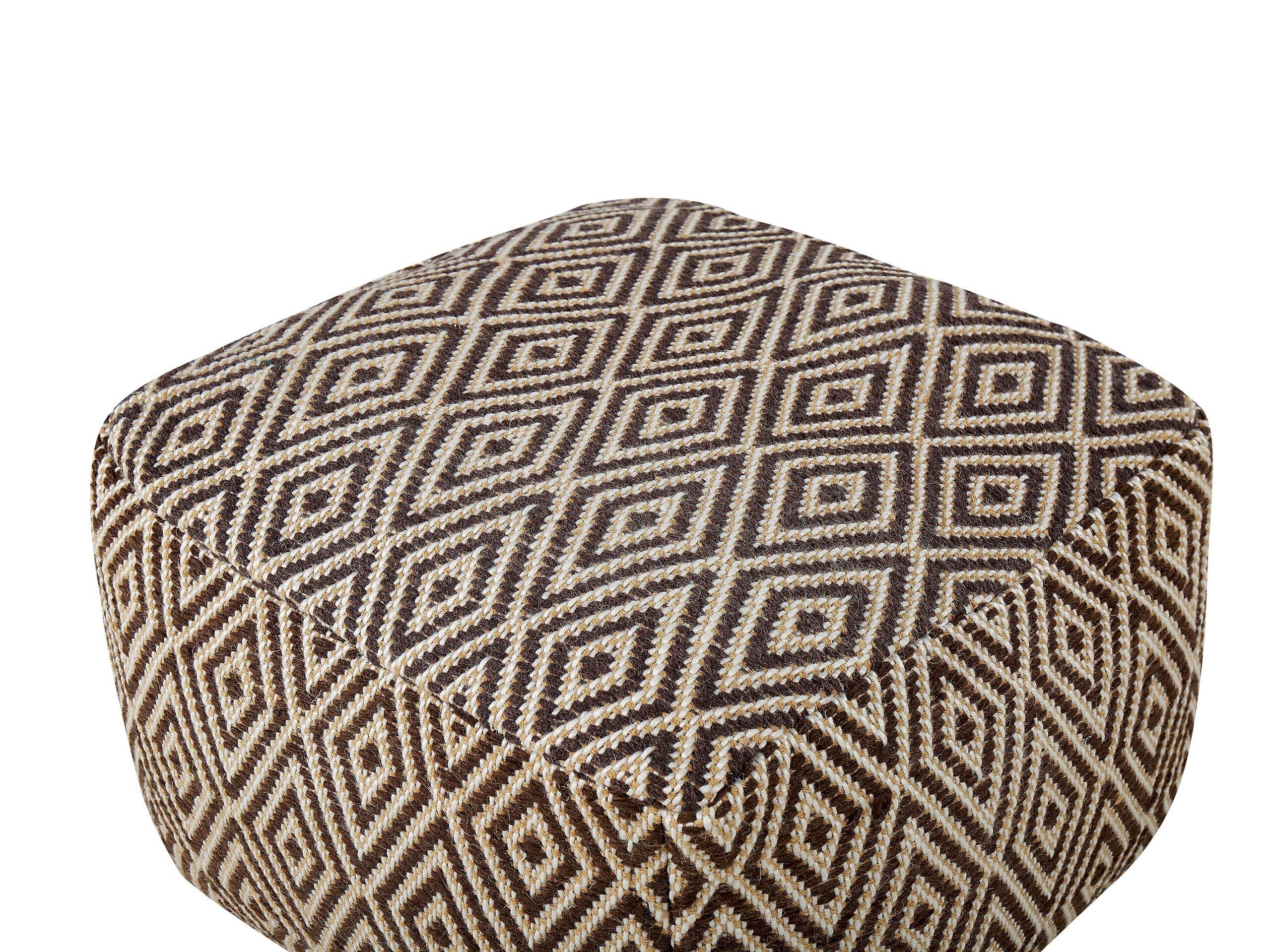 Beliani Pouf aus Wolle Boho MANISA  