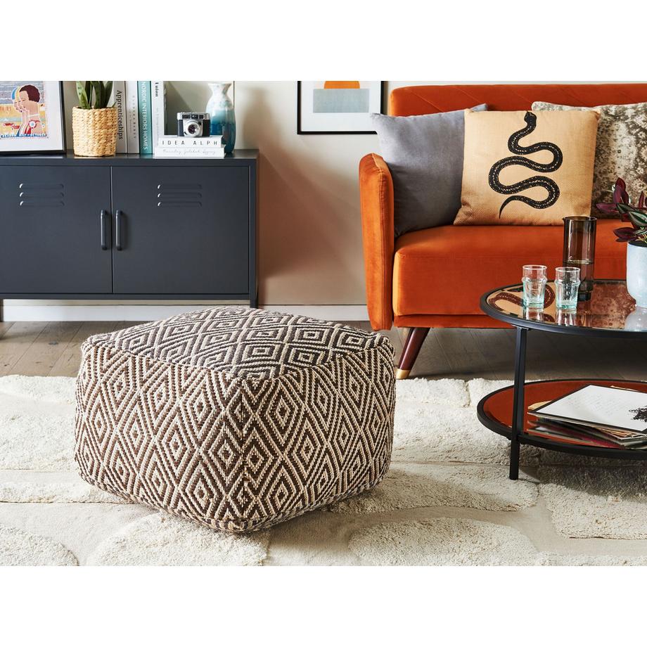 Beliani Pouf aus Wolle Retro MANISA  