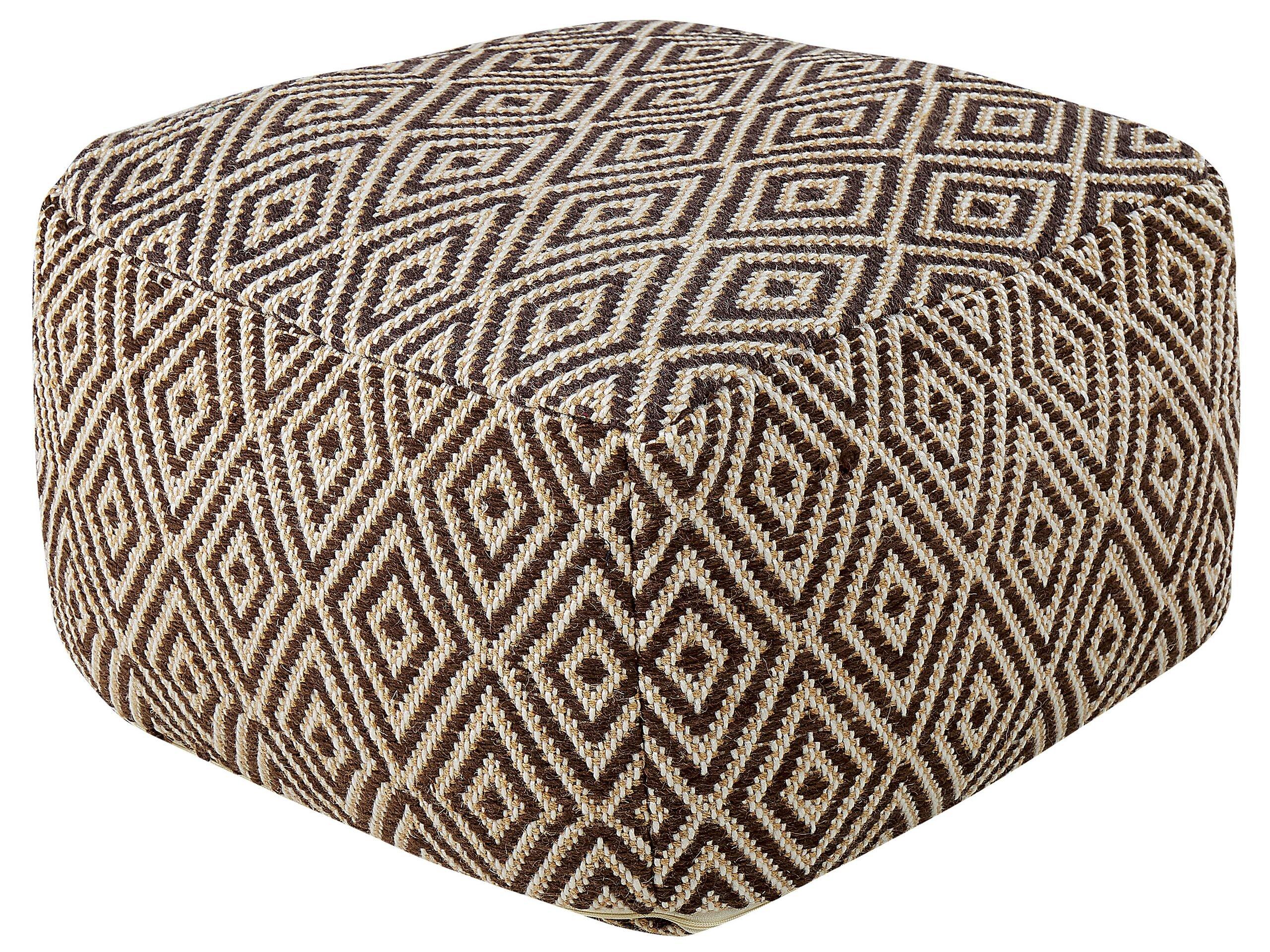 Beliani Pouf aus Wolle Boho MANISA  