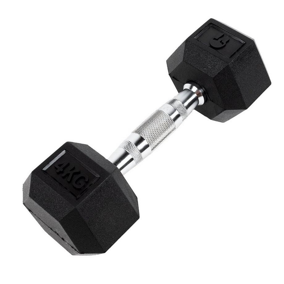 GladiatorFit  Haltère hexagonal "Hex Dumbbell" en caoutchouc GladiatorFit 