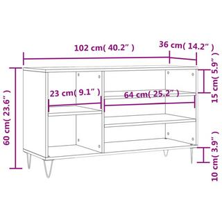 VidaXL Armoire à chaussures bois d'ingénierie  