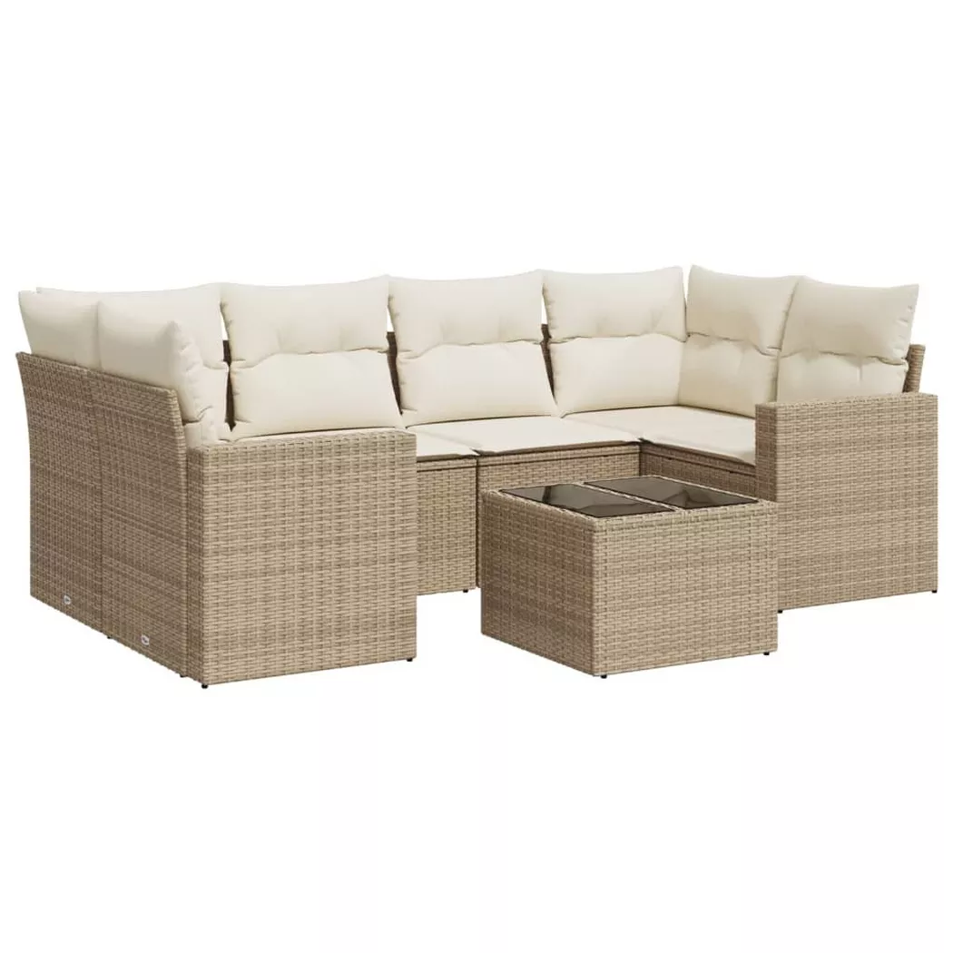VidaXL - Ensemble de canapés de jardin rotin synthétique, One Size, Beige