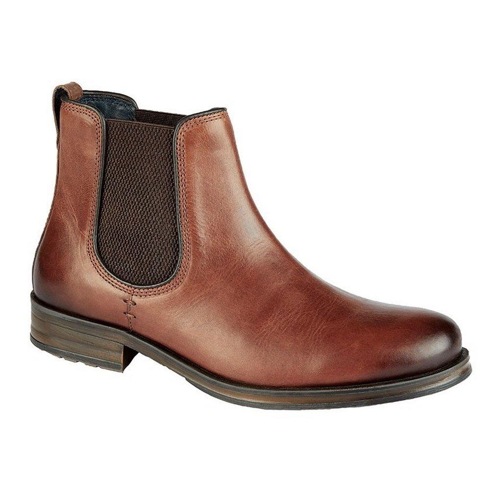 Image of Stiefeletten Twin Gusset, Leder Damen Braun Bunt 45.5