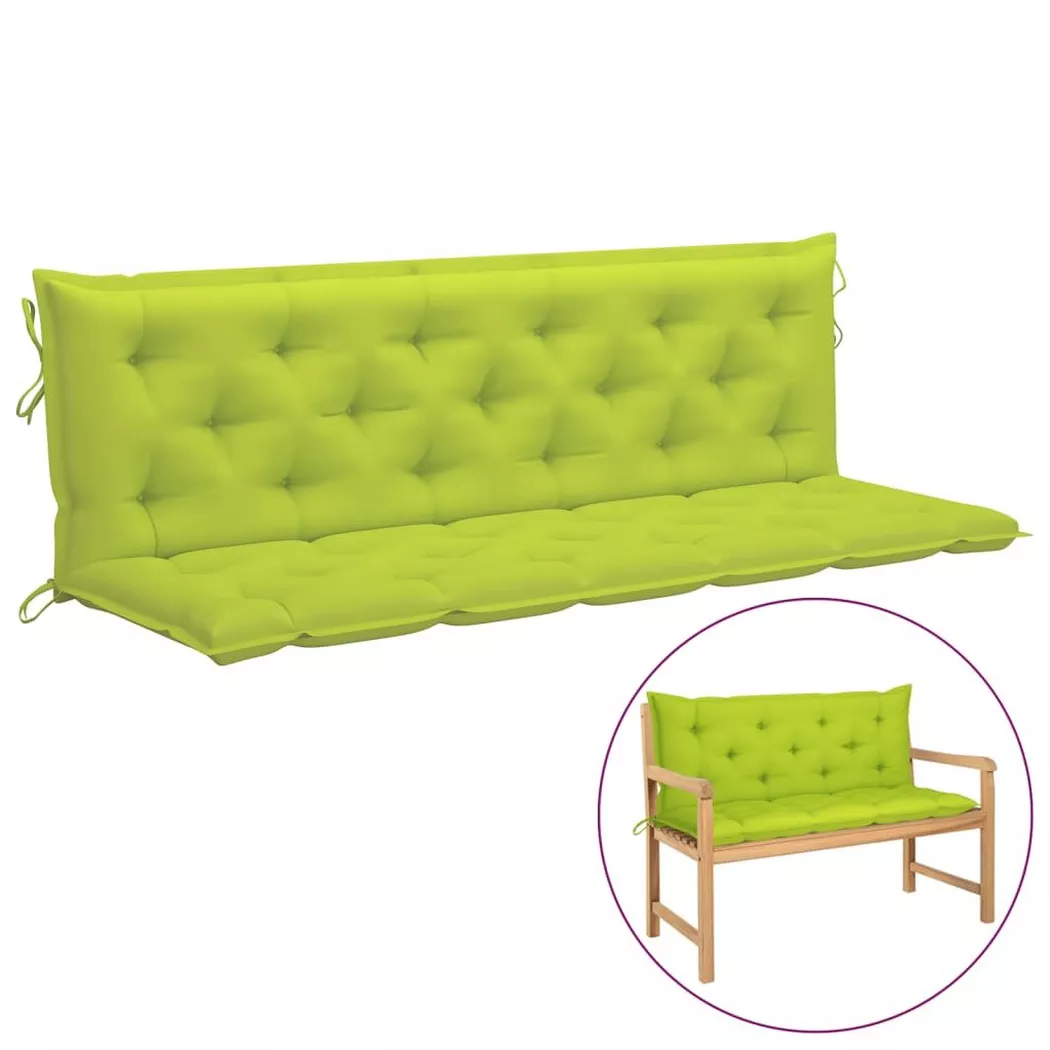 VidaXL - Coussin de banc de jardin tissu, 180cm, Vert