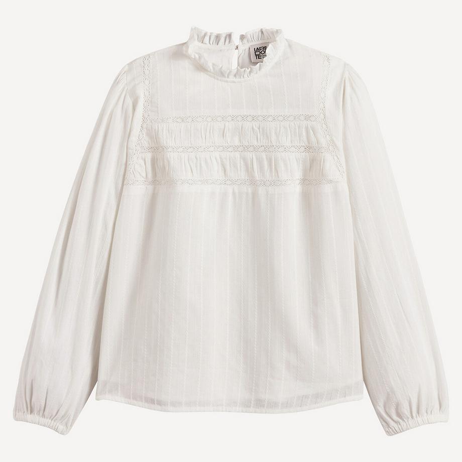 La Redoute Collections  Bluse mit viktorianischem Kragen 