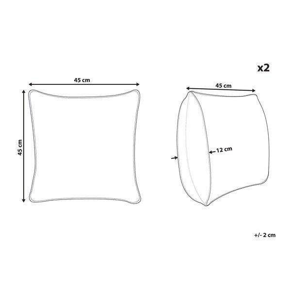 Beliani Set di 2 cuscini en Poliestere Retrò COMET  