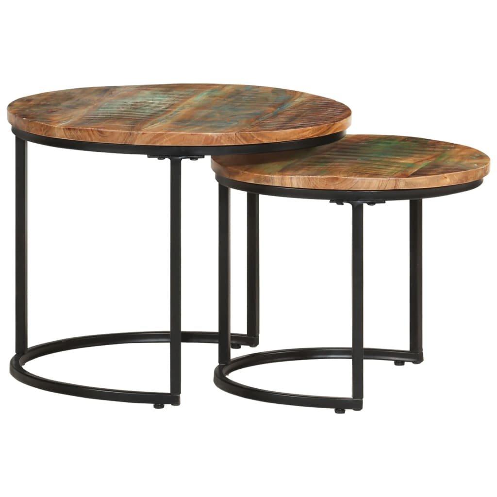 VidaXL Table gigogne bois de récupération  