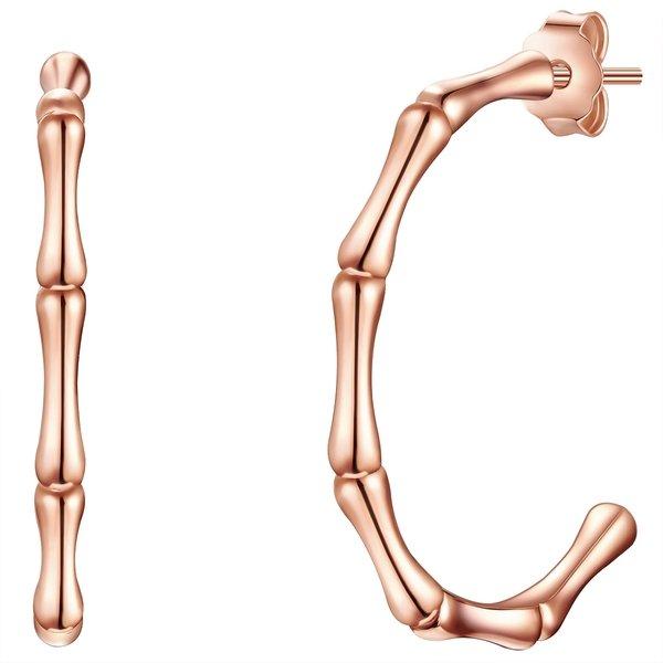 Image of Creolen Damen Goldrosa 22mm