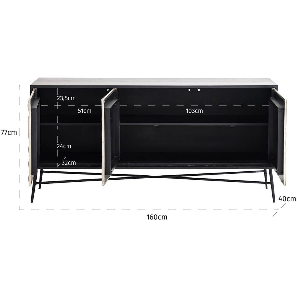 mutoni Sideboard Tetro gold 160  