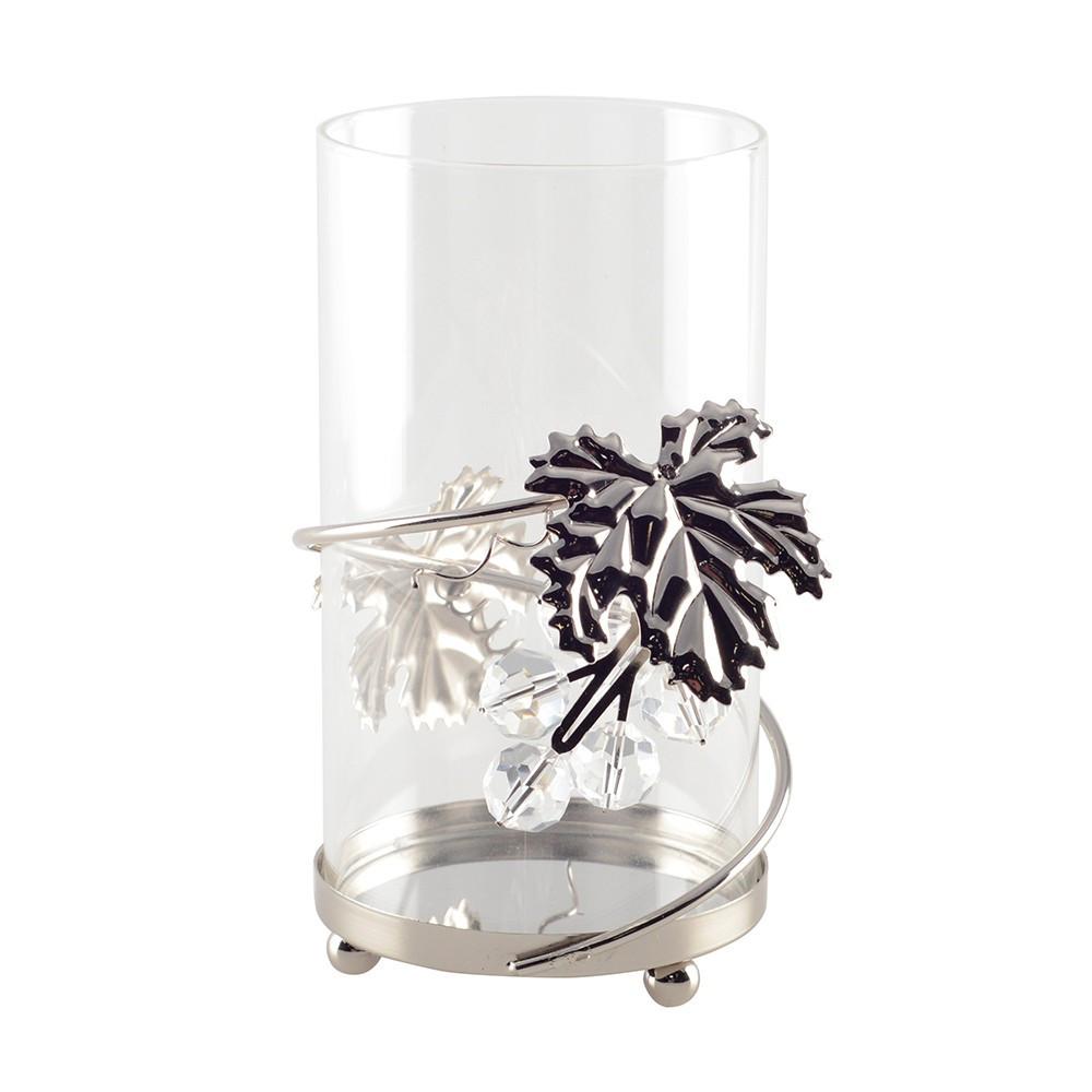 Image of Weinlaubkerzenhalter Silber 10x10x11cm Unisex ONE SIZE