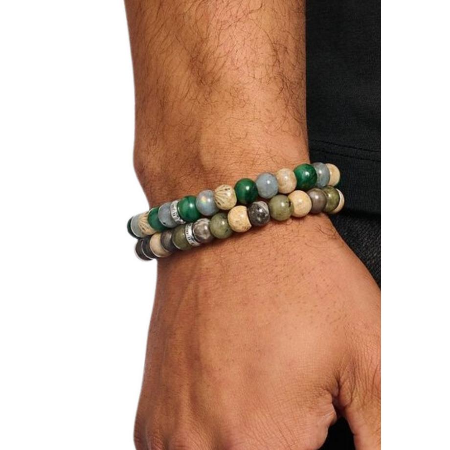Thomas Sabo  Bracelet avec Perles de Jaspe, Jade et Labradite 
