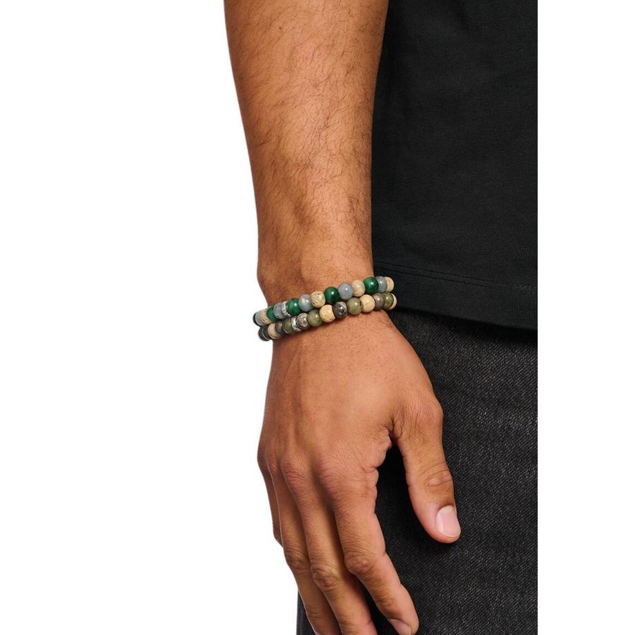 Thomas Sabo  Bracelet avec Perles de Jaspe, Jade et Labradite 
