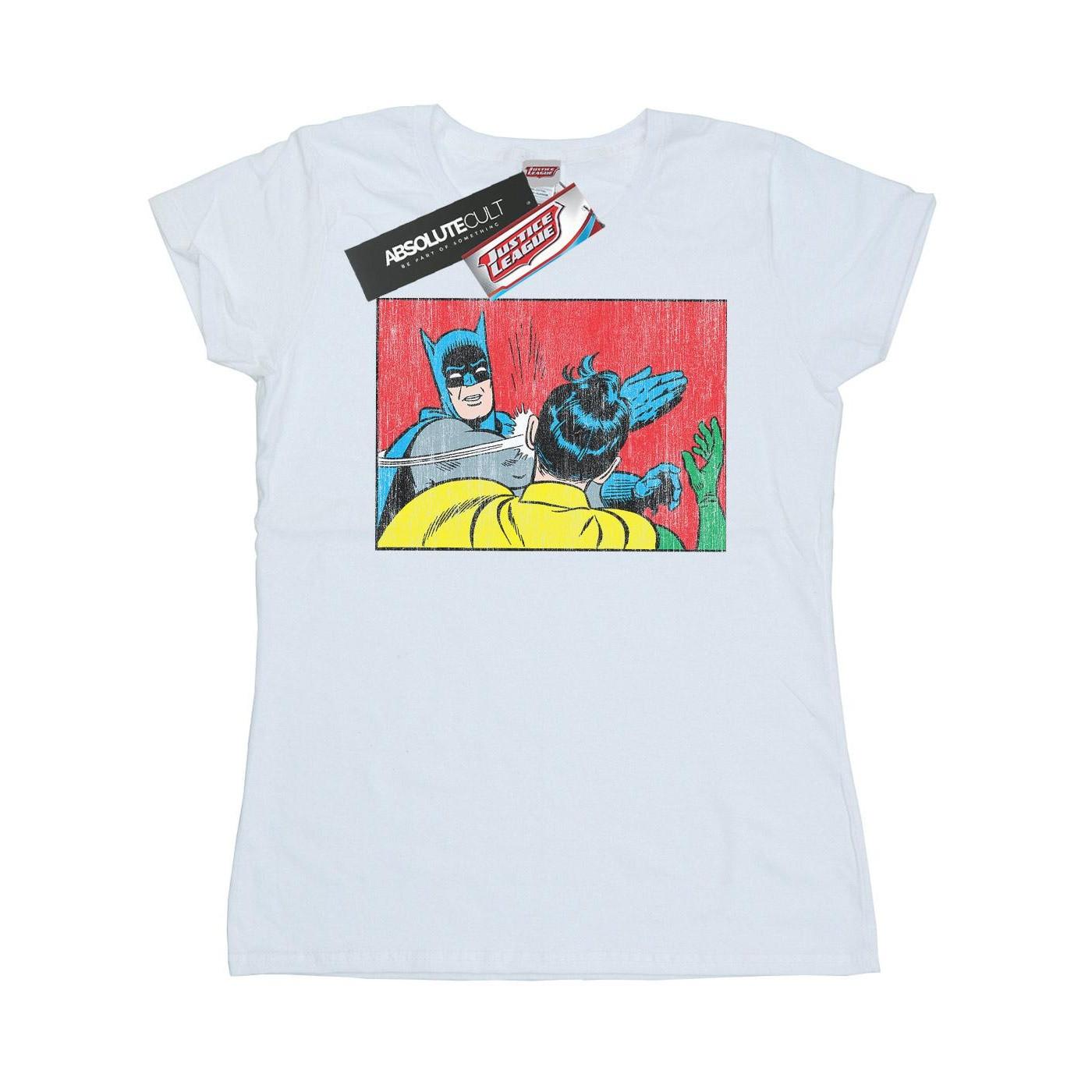 Image of Batman Robin Slap Tshirt Damen Weiss S