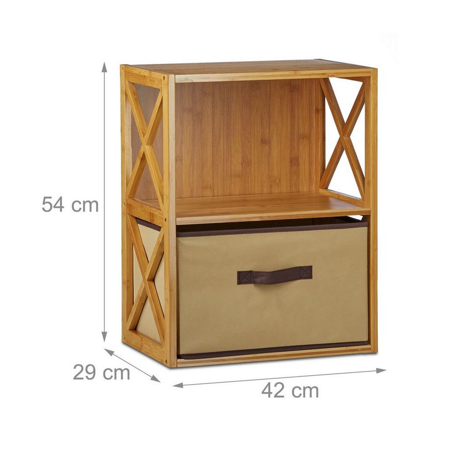 B2X Bambusregal mit Korb  