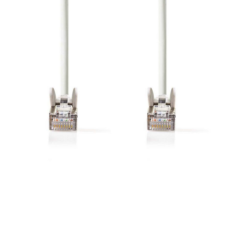 Nedis  Câble réseau CAT5e | SF/UTP | RJ45 mâle | RJ45 mâle | 7.50 m | Rond | PVC | Blanc | Blister Pack 